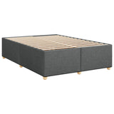 Box Spring Bed with Mattress Dark Grey 140x200 cm Fabric 3285381