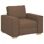 Sofa Set with Cushion 3 pcs Brown 220 x 78 x 84 cm Fabric 3324613