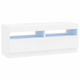 LED TV Cabinet White Engineered Wood 897425