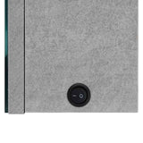 LED Bathroom Mirror Cabinet Concrete Grey 62x14x60 cm 326518
