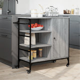 Kitchen Trolley Grey Sonoma 87.5x38.5x84.5 cm Engineered Wood 842389