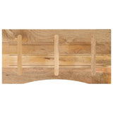 Desk Top with Curve 110x50x2.5 cm Solid Wood Rough Mango 370195