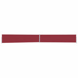 Patio Retractable Side Awning 170x1200 cm Red 313398