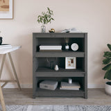 Book Cabinet Grey 80x35x97 cm Solid Wood Pine 821681