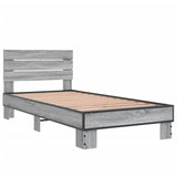 Bed Frame without Mattress Grey Sonoma 75x190 cm Small Single 845750