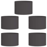 Planter Ring 5 pcs Black 30 x 30 x 20 cm Cold-rolled Steel 873593