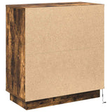 LED Sideboard Smoked Oak 71 x 34.5 x 75 cm Engineered Wood 869654