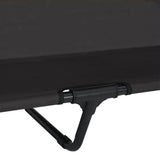 Raised Dog Bed Folding Black 127 x 81 x 108 cm Fabric and Steel 42008221