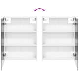 Bathroom Furniture Set 4 pcs White Engineered Wood and Glass 3407447