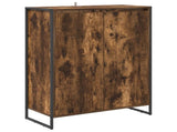 Shoe Cabinet Smoke Oak 79 x 36 x 100 cm Engineered Wood 886464