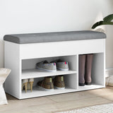 Shoe Bench White 82x32x45.5 cm Engineered Wood 835026