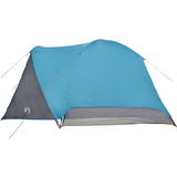 Camping Tent with Porch 4-Person Blue Waterproof 94416