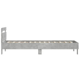 Bed Frame without Mattress with Headboard Concrete Grey 100x200 cm 838529
