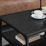 Coffee Table Black Oak 90 x 49 x 40 cm Engineered Wood 886245