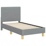 Toddler Bed Frame with Headboard Light Grey 70 x 140 cm Fabric 42010979