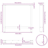 Dining Table Legs Black 2 pcs 70x cm Steel 4013308