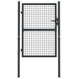 Mesh Garden Gate Galvanised Steel 100x125 cm Grey 145772