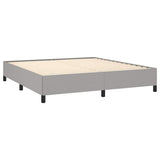 Bed Frame without Mattress Light Grey 152x203 cm Queen Fabric 347107