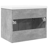 Bathroom Sink Cabinet with Built-in Basin Concrete Grey 3324858
