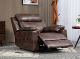 Faux Leather 70&deg Electric Riser Recliner Chair, Dark Brown T3398P343499