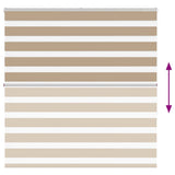Zebra Blind Sand Brown 150x150 cm Fabric Width 145,9 cm Polyester 4014557