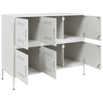 ZNTS Sideboard White 100.5x39x79 cm Steel 843101