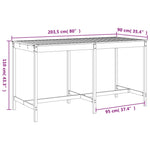 9 Piece Garden Bar Set Honey Brown Solid Wood Pine 3157790