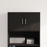 Wall Cabinet Black 70x42.5x40 cm Engineered Wood 846118