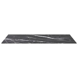Table Top Black 100x62 cm 8mm Tempered Glass with Marble Design 322275