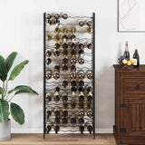 Wine Rack for 96 Bottles Black Iron 325923