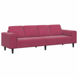 Living Room Couch Wine Red 250 x 77 x 76 cm 3335095