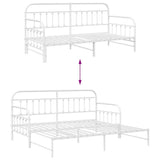Daybed Frame White 100 x 200 cm Powder-Coated Steel 42002654