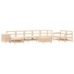 ZNTS 10 Piece Garden Sofa Set Solid Wood Pine 3250676