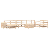 ZNTS 10 Piece Garden Sofa Set Solid Wood Pine 3250676
