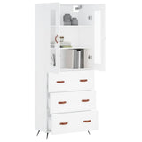 Highboard White 69,5x34x180 cm Engineered Wood 3198377