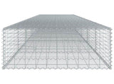 Gabion Basket with Cover 600x100x50 cm Galvanised Iron 3295183