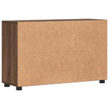 Sideboard with Shelf FLORIN Brown Oak 88.5 x 30.5 x 55.5 cm 880298