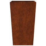 Garden Planters 2 pcs 45x45x75 cm Weathering Steel 851107