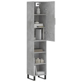 Highboard Concrete Grey 34.5x34x180 cm Engineered Wood 3199005