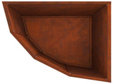 Corner Planter Rusty 45 x 45 x 50 cm Weathering steel 883674