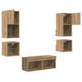TV Wall Units 8 pcs Artisan Oak Engineered Wood 3402921