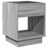 Coffee Table with Infinity LED Grey Sonoma 40x40x50 cm 847649