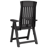 Reclining Folding Chairs 2 pcs Anthracite PP 364712