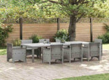 Garden Table Light Grey 250 x 100 x 73 cm Poly Rattan 3378519