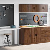 Garage Cabinets 2 pcs Brown Oak Engineered Wood 3328302