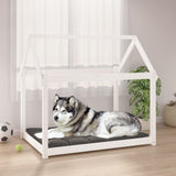 Dog Bed White 111x80x100 cm Solid Wood Pine 822218