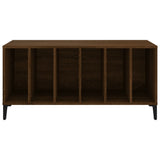 Record Cabinet Brown Oak 100x38x48 cm Engineered Wood 831988