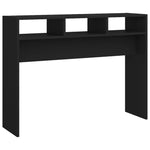 ZNTS Console Table Black 105x30x80 cm Engineered Wood 808306