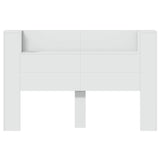 Headboard Cabinet with LED White 160 x 16.5 x 103.5 cm 8006541