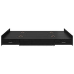 Storage Bed Frame Black oak 150 x 200 cm Engineered wood 3335286
